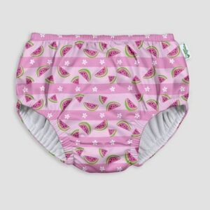 Watermelon Stripe Flower Light Pink 6M Swim Diaper NWT